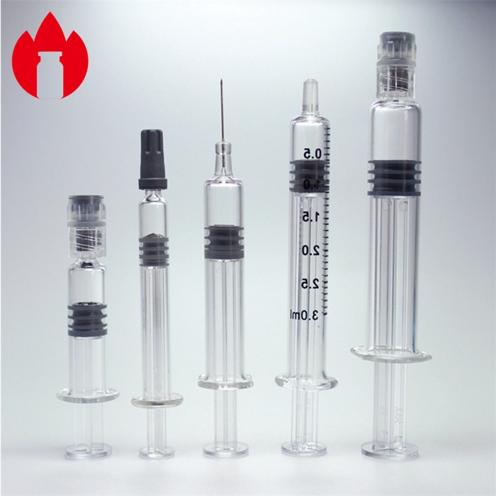 Disposable Glass Syringe with Needle or Luer Lock