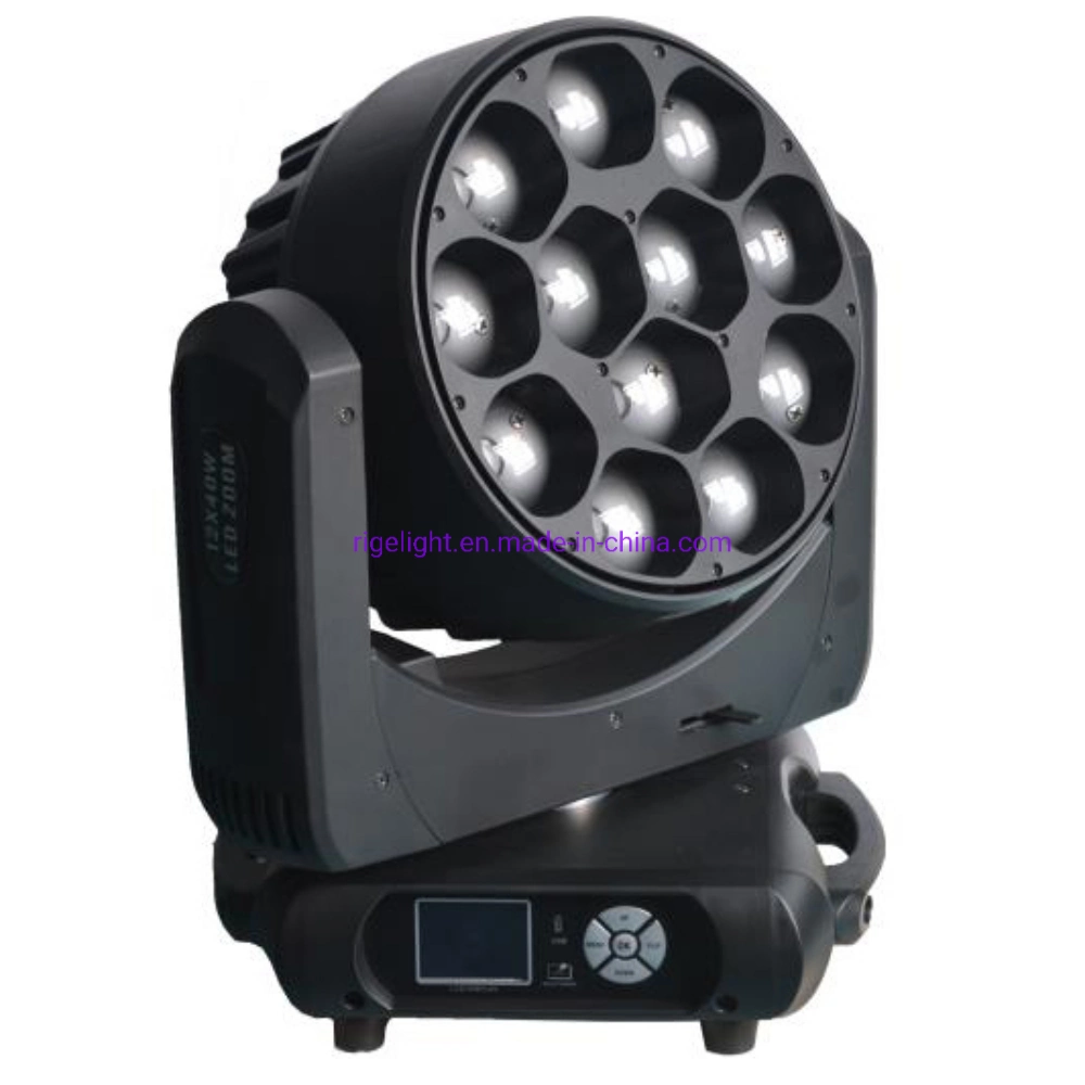 New Arrival LED Stage DJ Light 12*40ww RGBW 4in1 Zoom Wash LED Moving Head for Events