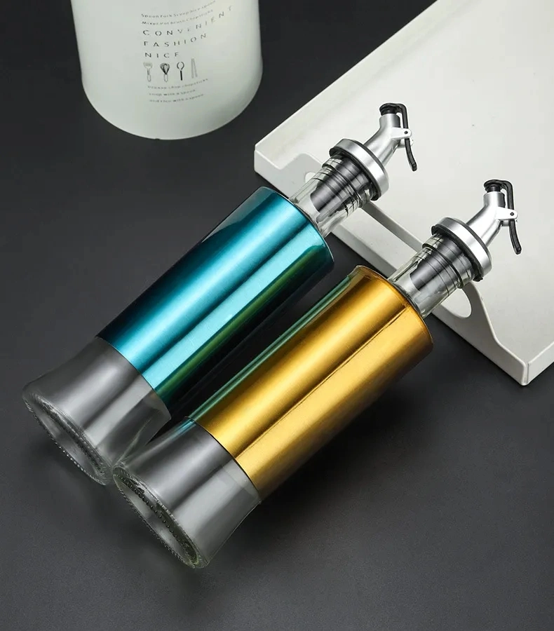 Stainless Steel Quality Assurance Capped Oil Storage Bottles for Kitchen Ingredients Storage Tools