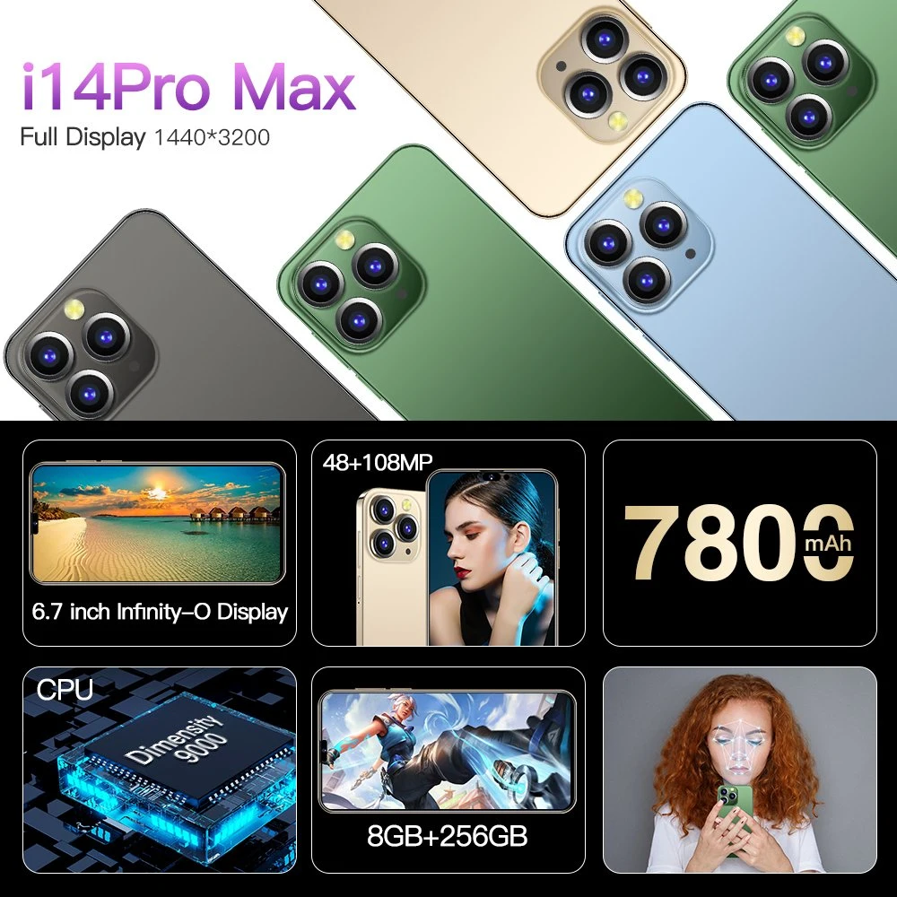 Ner Arrival Smartphone I14 PRO Max for 6.8inch Mobile Phone