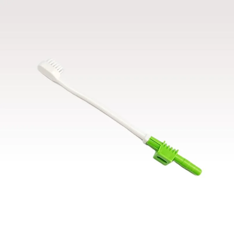 Brosse à dents ICU Medical éponge coton-tige d'aspiration Oral Care brosse à dents d'aspiration à usage unique système tête vert d'hygiène buccale