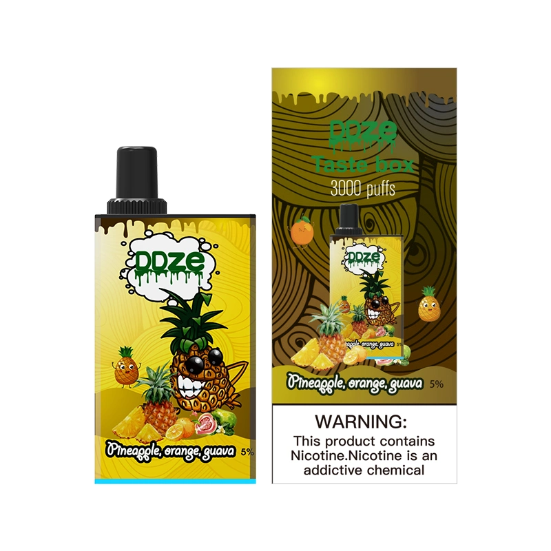 Ddze 3000bocanadas de verificación Nuevo Vape desechables y caliente venta de frutas sabor E CIG OEM Kit de bienvenida de ODM su logotipo personalizado vaporizador Pen