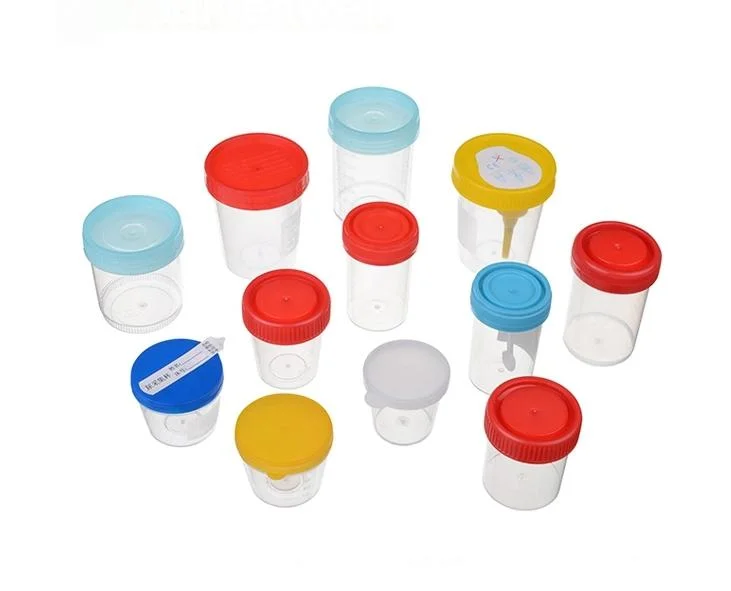 120ml Medical plástico descartável Recipiente para amostras de fezes de urina recipiente de amostra