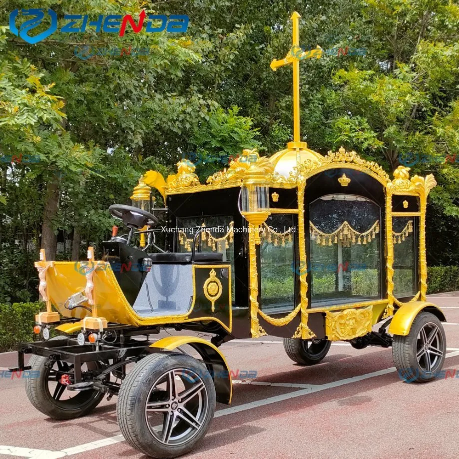 Modern Horse Drawn Carriage High quality/High cost performance  Casket Chariot Horse Hearse Funeral Electric Hearse