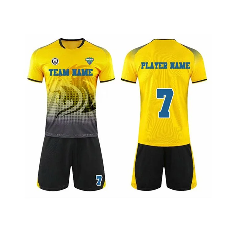 High quality/High cost performance Quick Dry Breathable 100% Polyester Fully Printing Soccer Football Wear Team Training Soccer Jersey Ball Game Football Customized Jersey