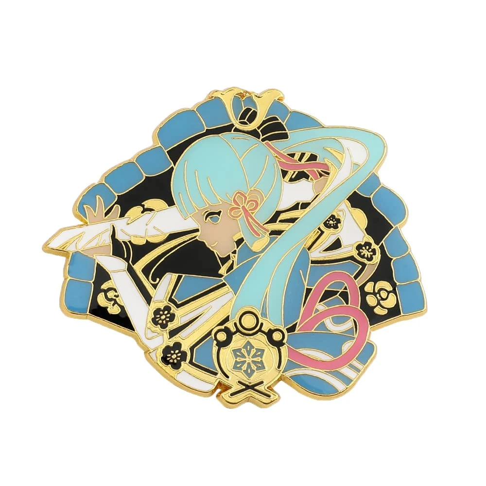 High quality/High cost performance  Custom Genshin Impact Game China Wholesale/Supplier Anime Girl Enamel Pins Badge for Store Selling