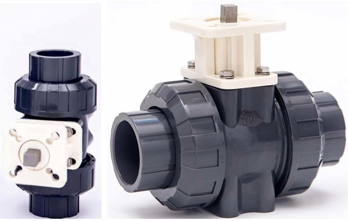 High quality/High cost performance UPVC Two Way Ball Valve Body Part PVC True Union Flange Ball Valve Plastic Manual Handle Control Ball Valve PVC 2 Two Way Flanged Ball Valve