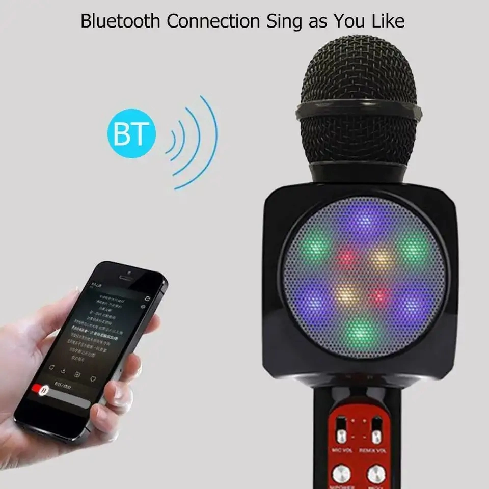 Factory Direct Sale Wireless Home Microphone Ws1816 Handheld Kids Karaoke Player for Home Party KTV Music Singing Playing Mobile Phone Microphone