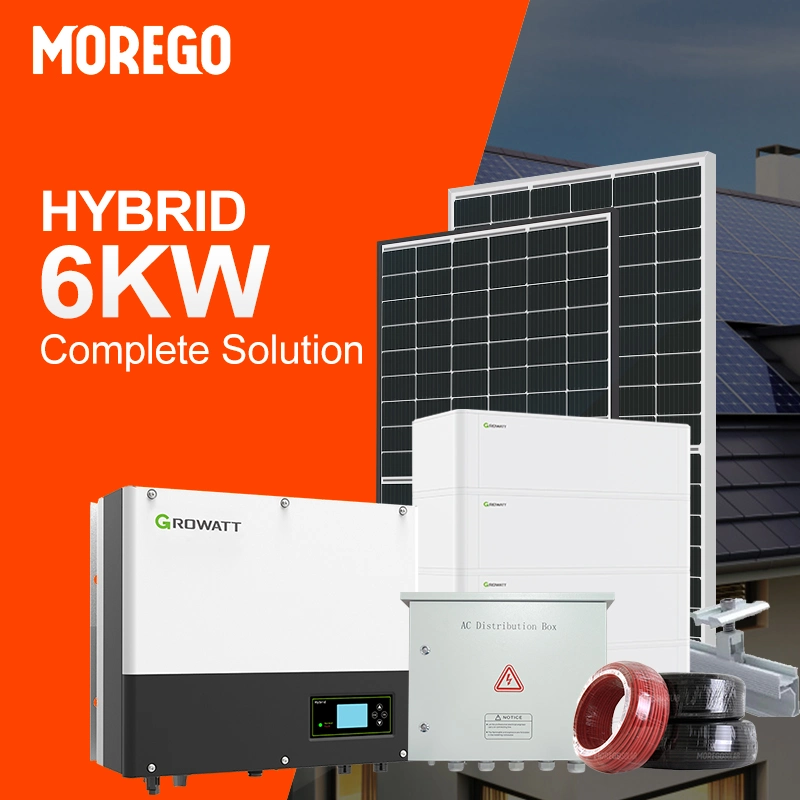 Système d'énergie solaire Morego Stockage 6kw 12kw Kit de panneau solaire