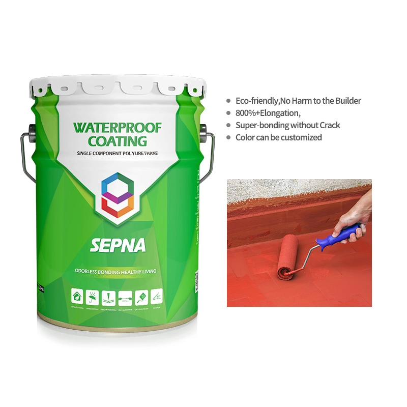 Monocomponent Self Leveling Polyurethane Waterproof Coating for Anti-Seepage of Reservoir Water Tower Water Tank Swimming Pool Bath Fountain Pool