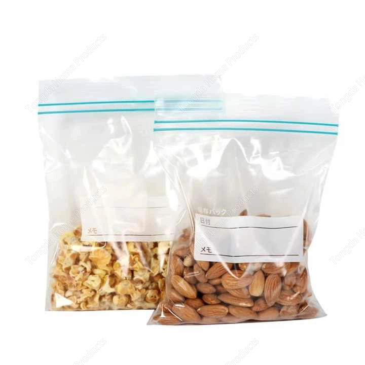 Pure LDPE Food Grade Material Food Storage Snack Packaging Zipper Bags for Packing