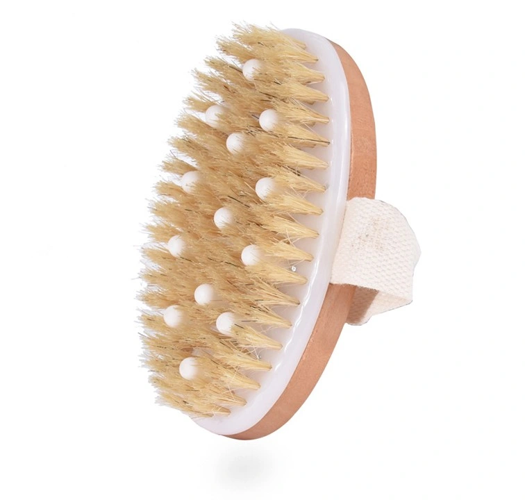 Wholesale SPA Dry Skin Care Body Brush Boar Bristles Bath Brush to Elimate Dead Skin and Promot Blood Circulation