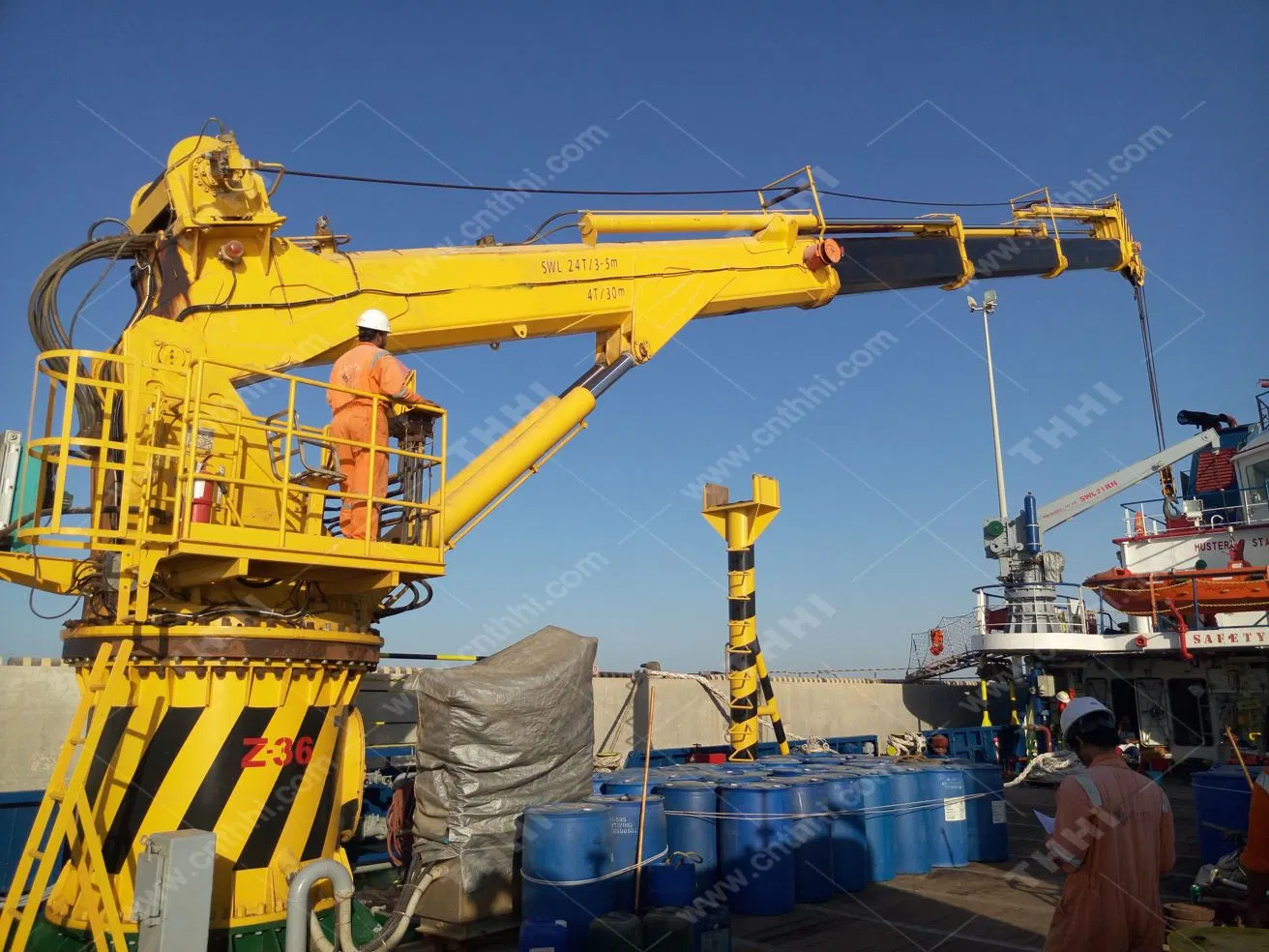 Hydralic Marine Foldable Knuckle Boom Crane with BV Certificate