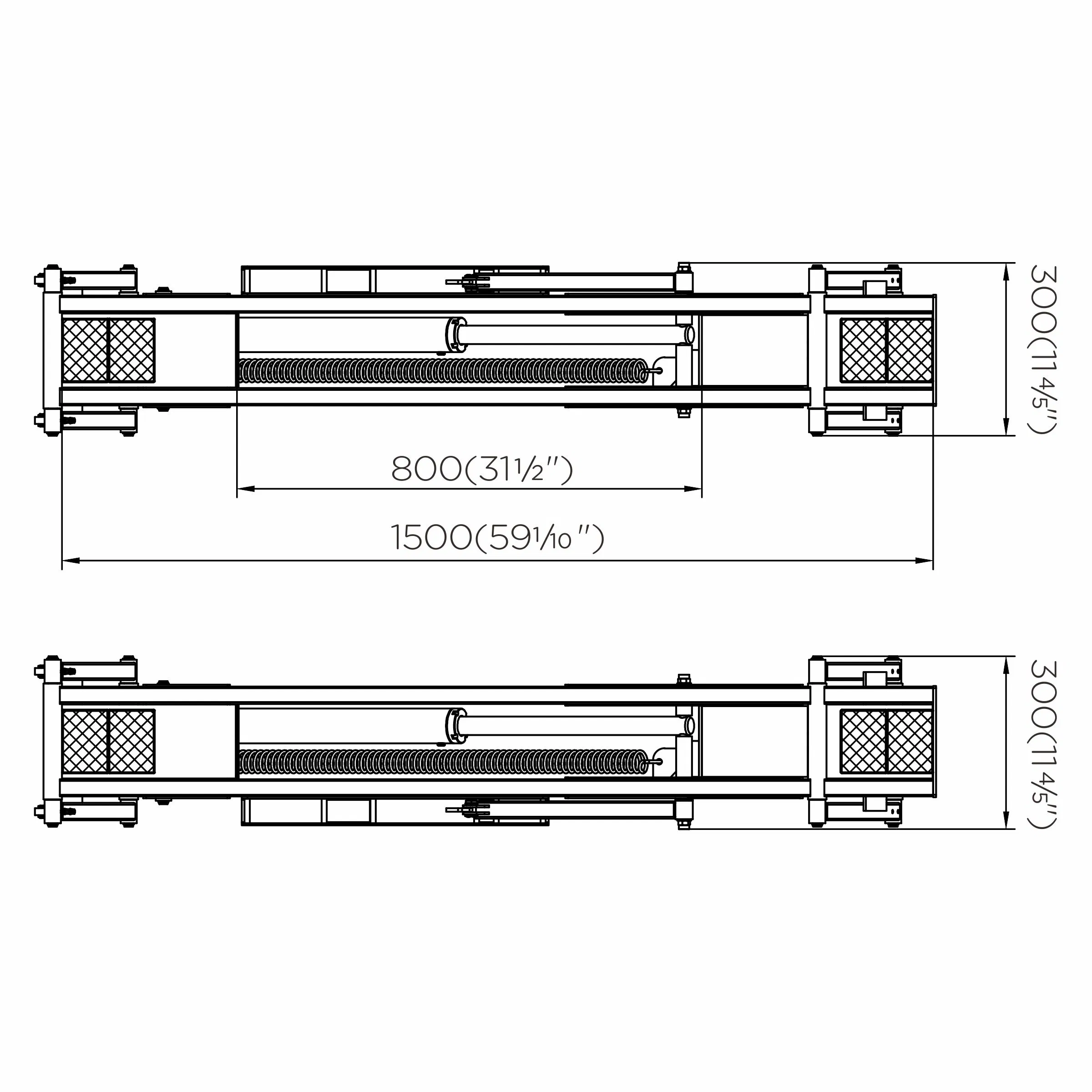 Schere Lift 2,5 T Kapazität U-H25A kleine parallele Plattform Scherenheber Tragbarer Fahrzeugheber für den Automotive Service