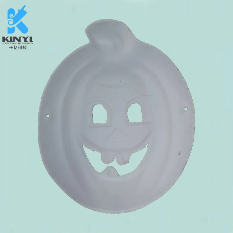 eco-FriendlyWhite Painting Mask handmade Pumpkin 3D Paper Mask for الحفلات