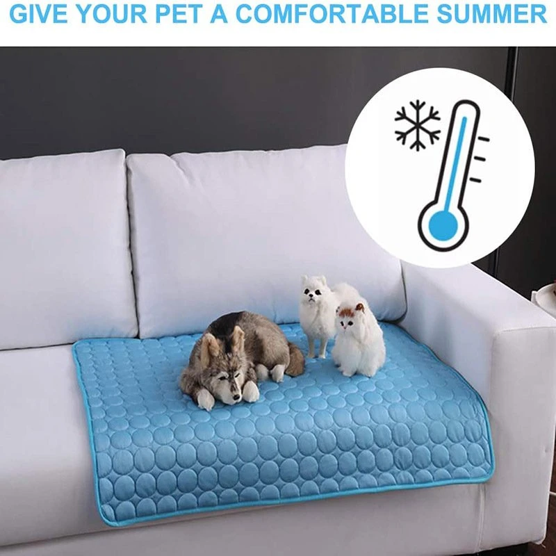 PET hielo Mat de seda Mat de verano perro Mat frío Gato y. Cojín con sofá para perros