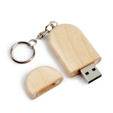 Unidade Flash USB de forma oval com corda, promocional de dispositivo USB