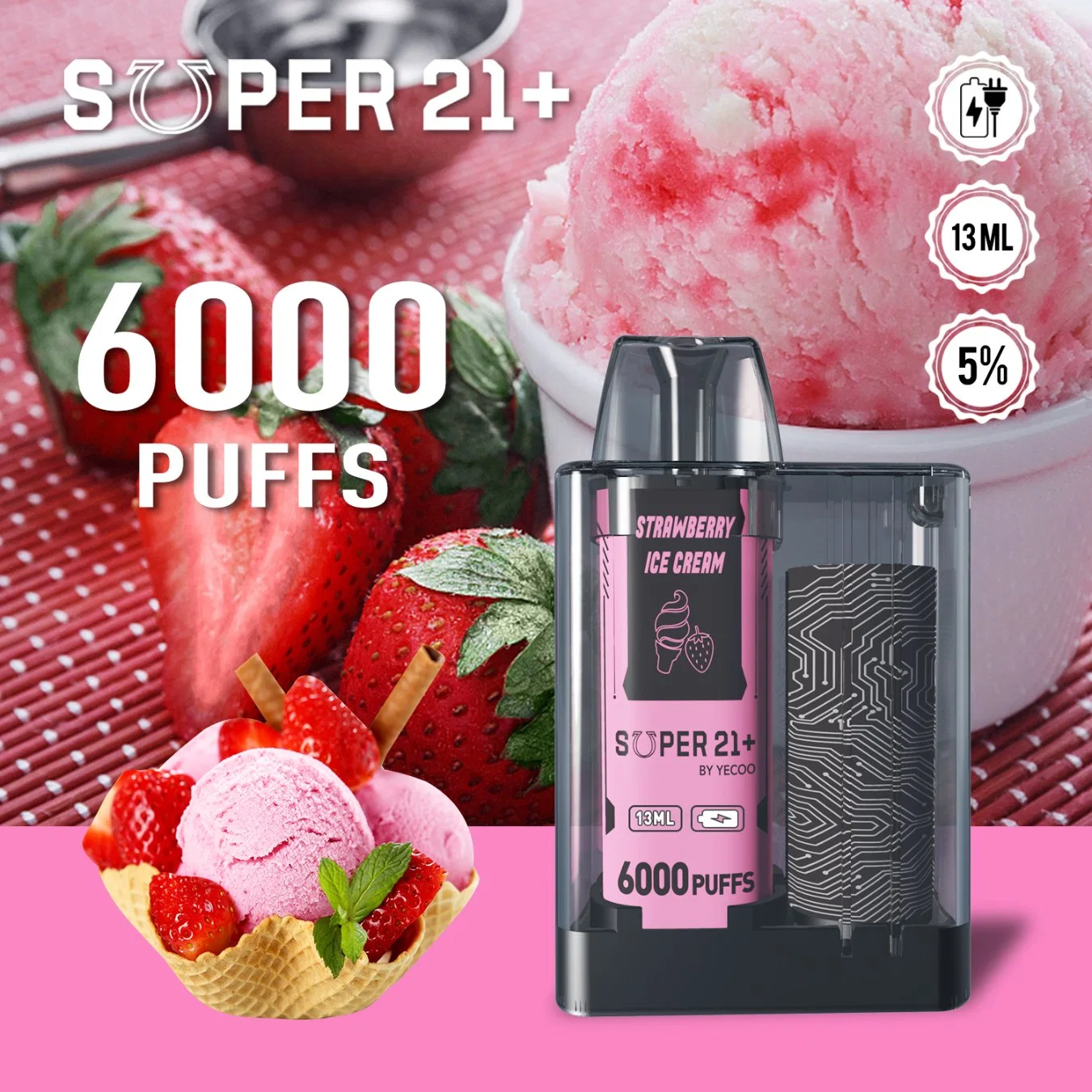 2022 6000puffs Cheap Fruit Flavors Vape Puff Display Disposable E Cigarette Jelly Box Mod