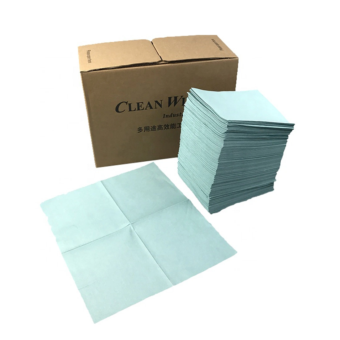 Woodpulp Polyester 1/4 Fold Industrial Lint Free Cleaning Wipes