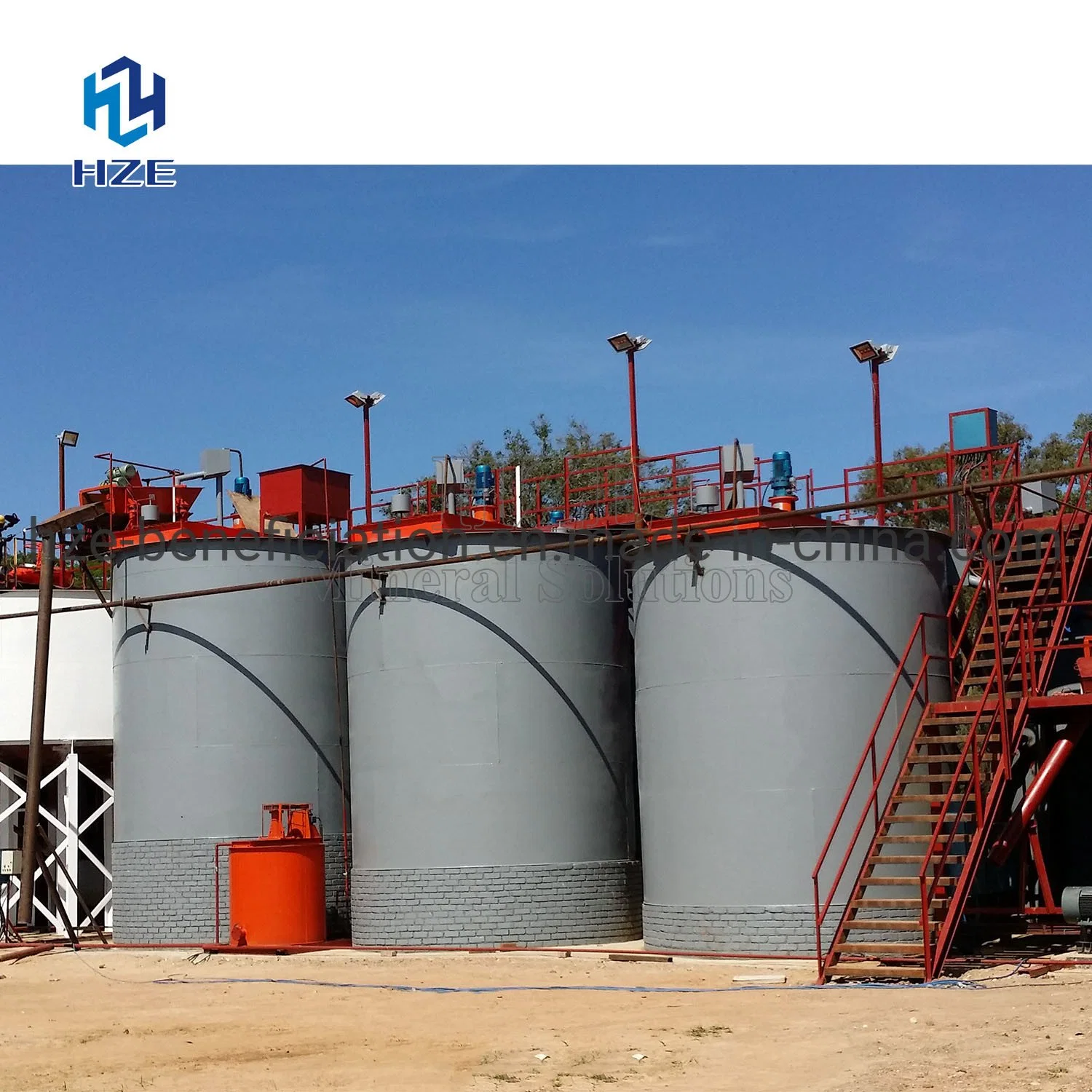 Sulphide Concentrate Cyanide Leaching Agitation Tank for Gold Recovery