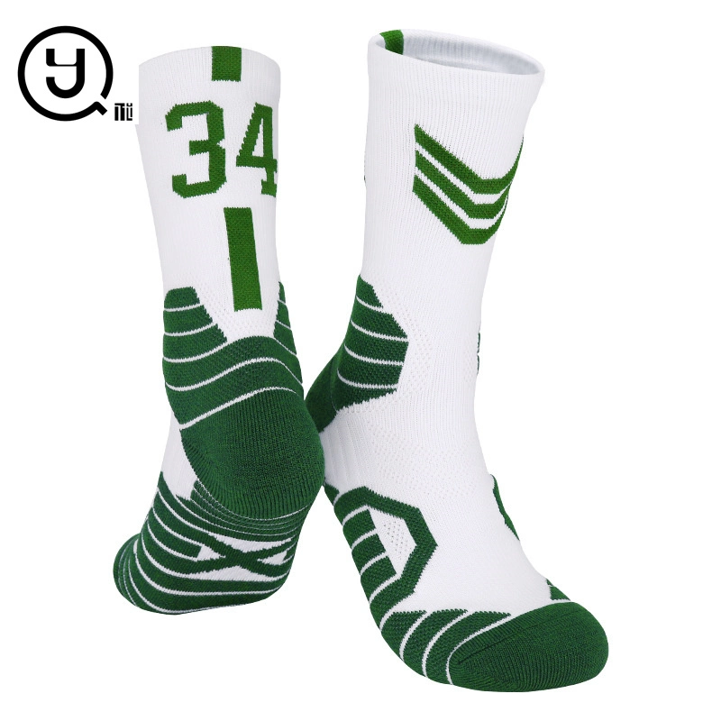 OEM Design Own No Minimum Order Fashion Embroidered Unisex Men Dress Sport Cotton Crew Sock Custom Basketball Sock