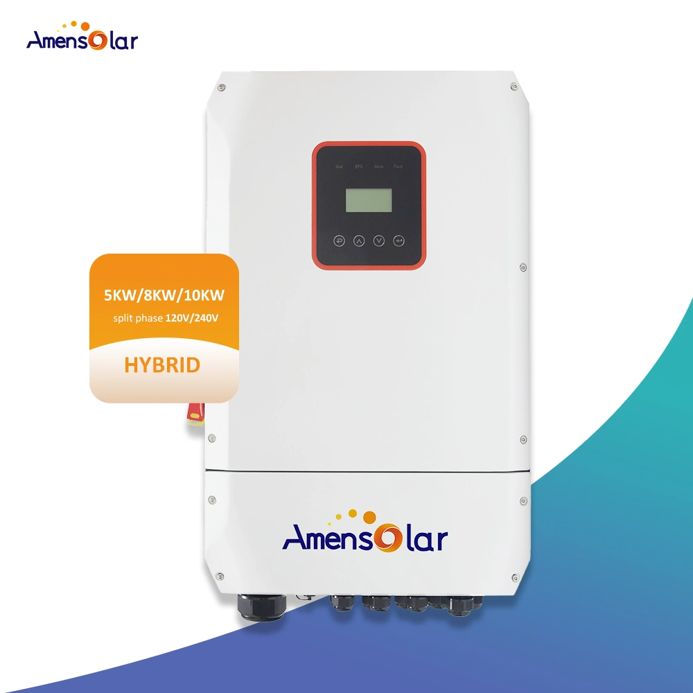 Amensolar 10kw 110V, 120V MPPT Controle Remoto para 48V Bateria solar híbrido inteligente sistema de inversor