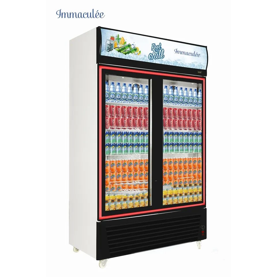 Large Capacity Supermarket Vertical 3 Glass Door Showcase Commercial Display Freezer