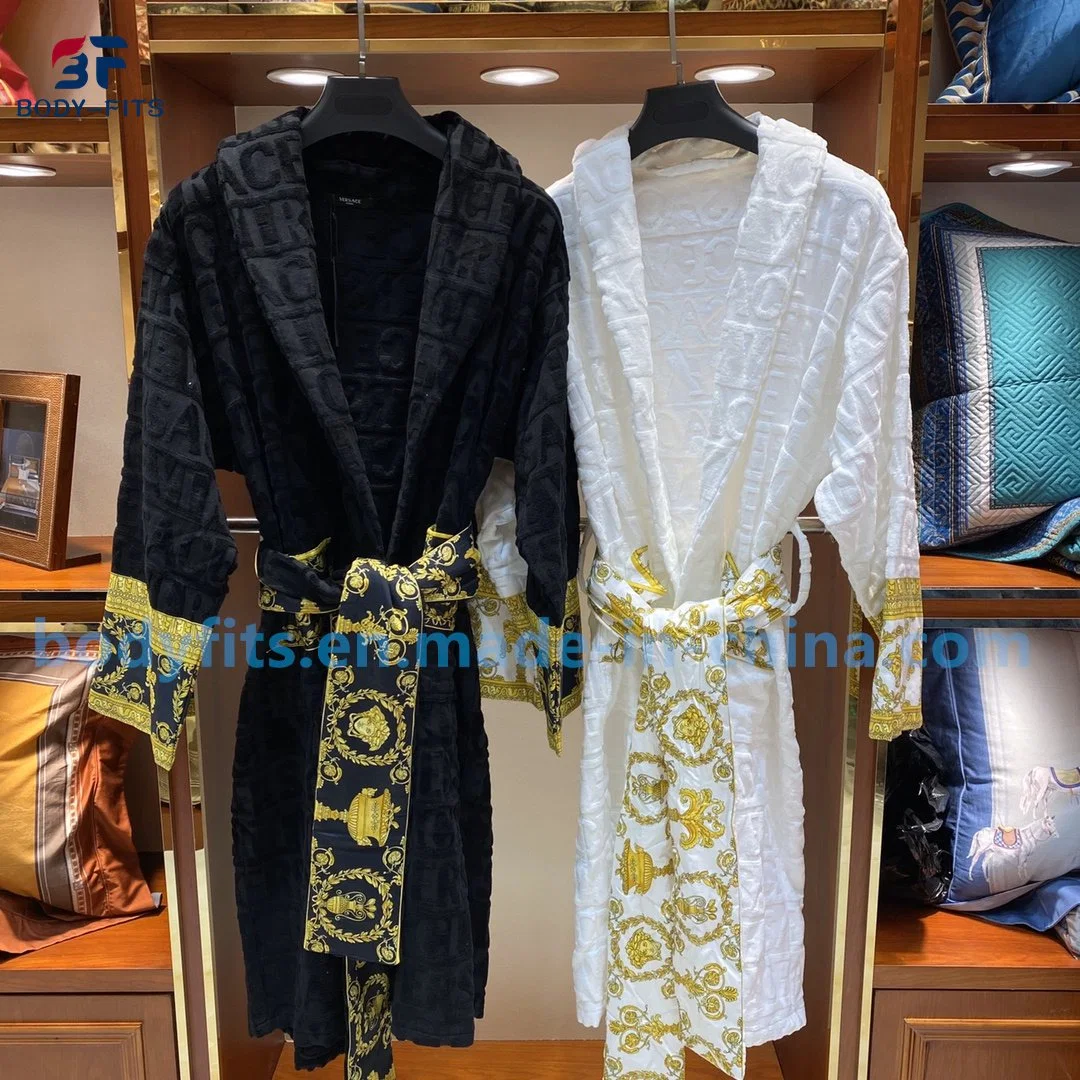 New Hot Selling Custom Guest Room Bathrobe 100% Cotton Fabricterry Fleece Hotel Bathrobe Women Bathe Robes