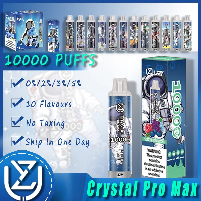 Factory Wholesale/Supplier Disposable E Cigarette Uzy Crystal PRO Max 10000 Puff 10PCS