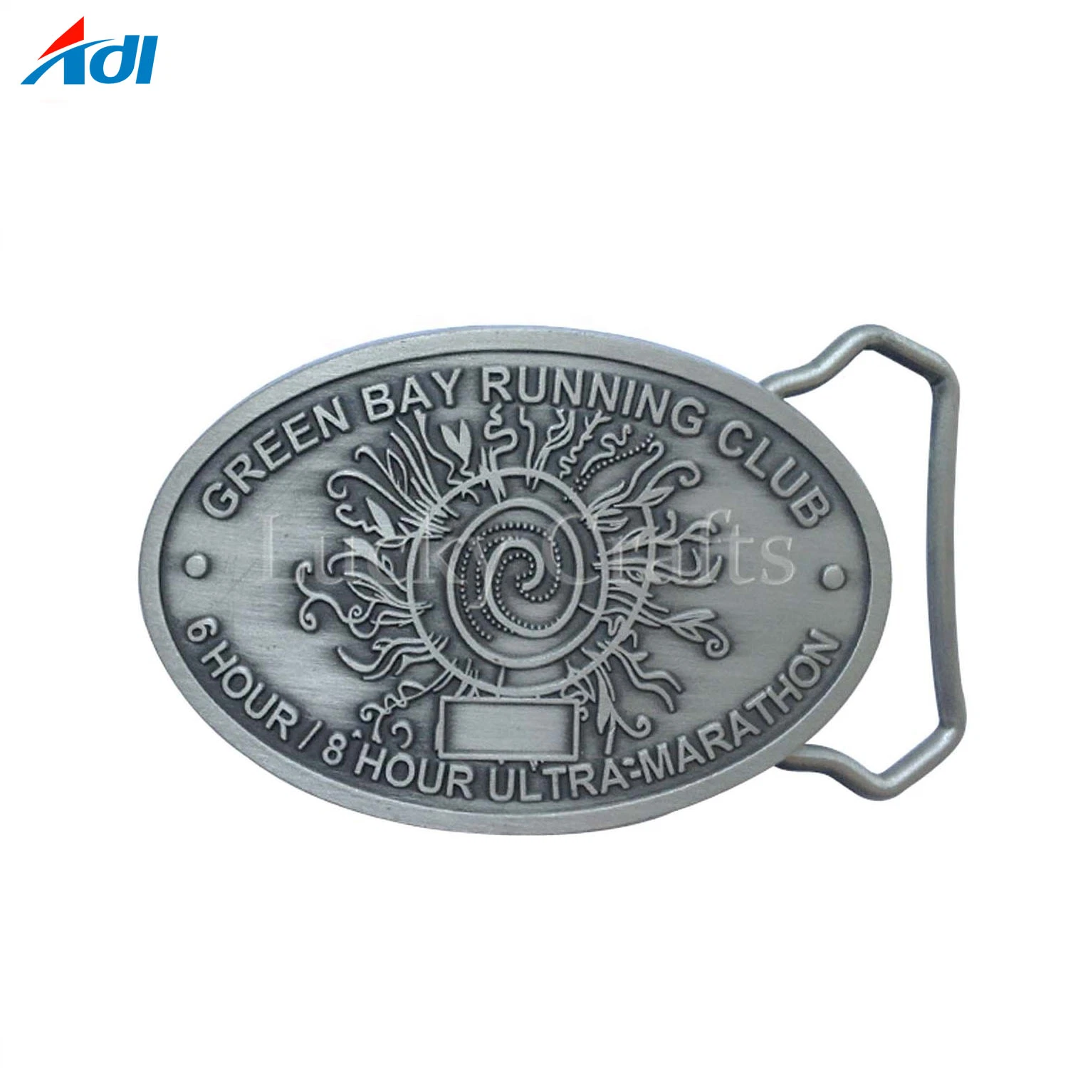 La alta moda personalizada diseñe su propio Oro Plata Die Cast Metal Logo 3D Los hombres la hebilla del cinturón