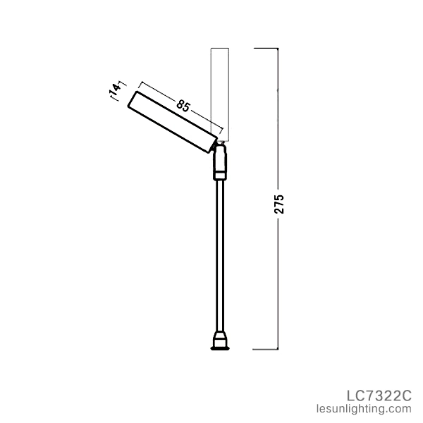 Larga vida LED 3W Spotlight para armario Vitrina LC7322X