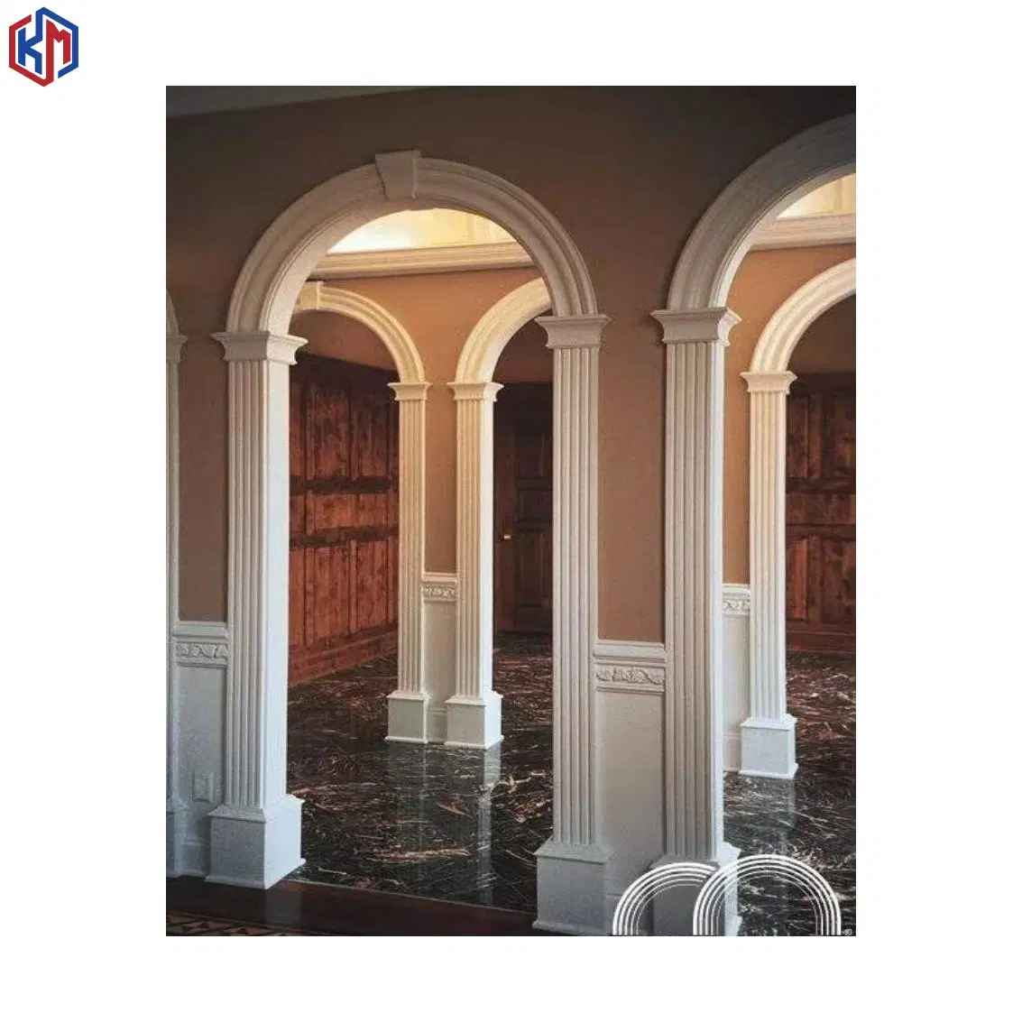 Grg Glassfiber Reinforced Gypsum Plaster Interior Corridor Arch Door Frame Moulding