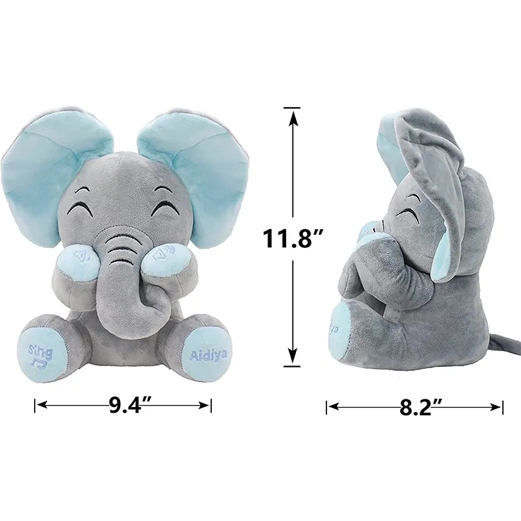 Детская электрическая музыкальная ухо, виляющая фигурку Электрическая слона плюшевый игрушка