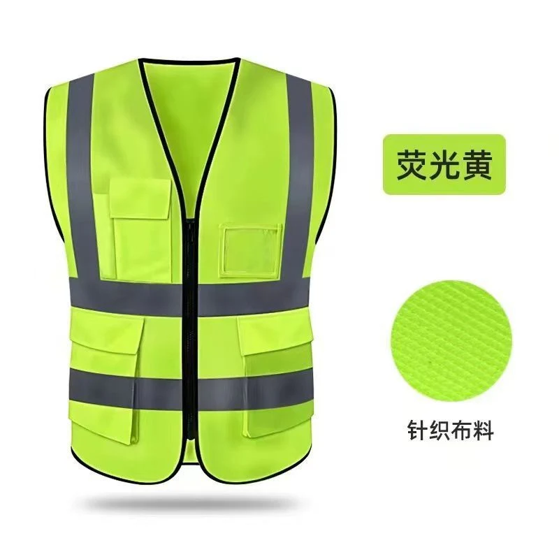 Wholesale/Supplier High Vis 100% Polyester Knitting Fabric Construction Working Vest Roadway Safety Jacket High Visibility Safety Vest