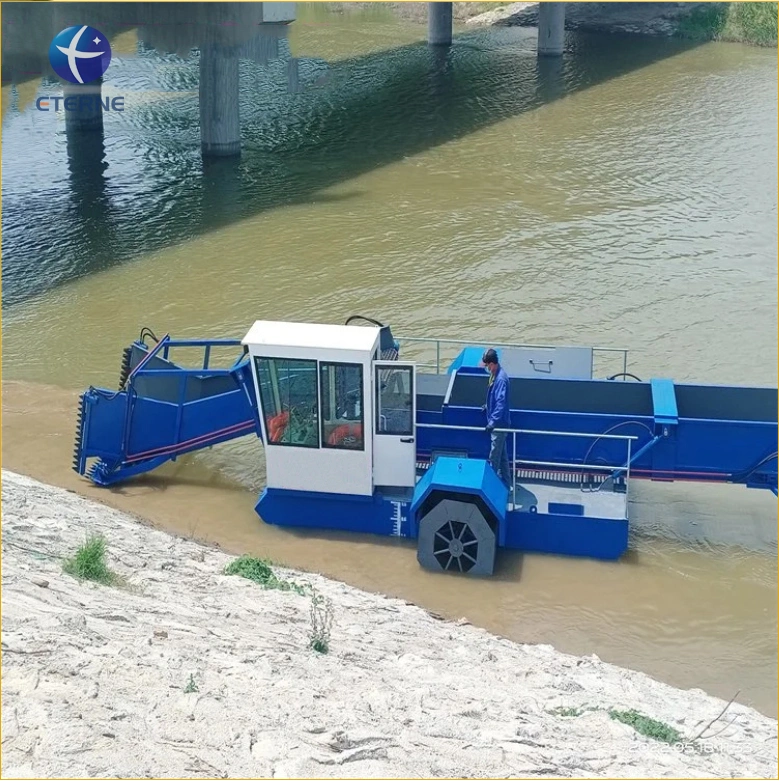 Water Weed Harvester River Trash Cleaning Machine Clean Floating Garbage Boat River Clean Machine