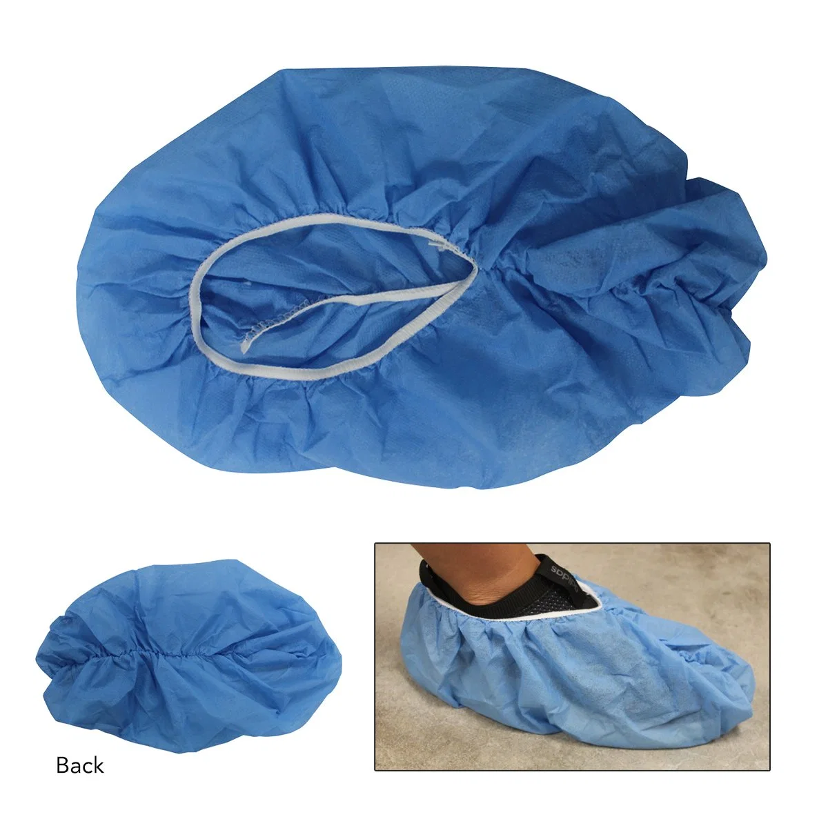 Disposable Non Woven Shoes Cover Double Elastic for Food Industry Shoes Cover Clean Room Dust Proof