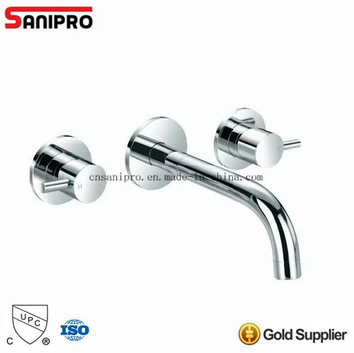 Sanipro Brass Chrome Plating Basin Hot Cold Water Mixer Tap