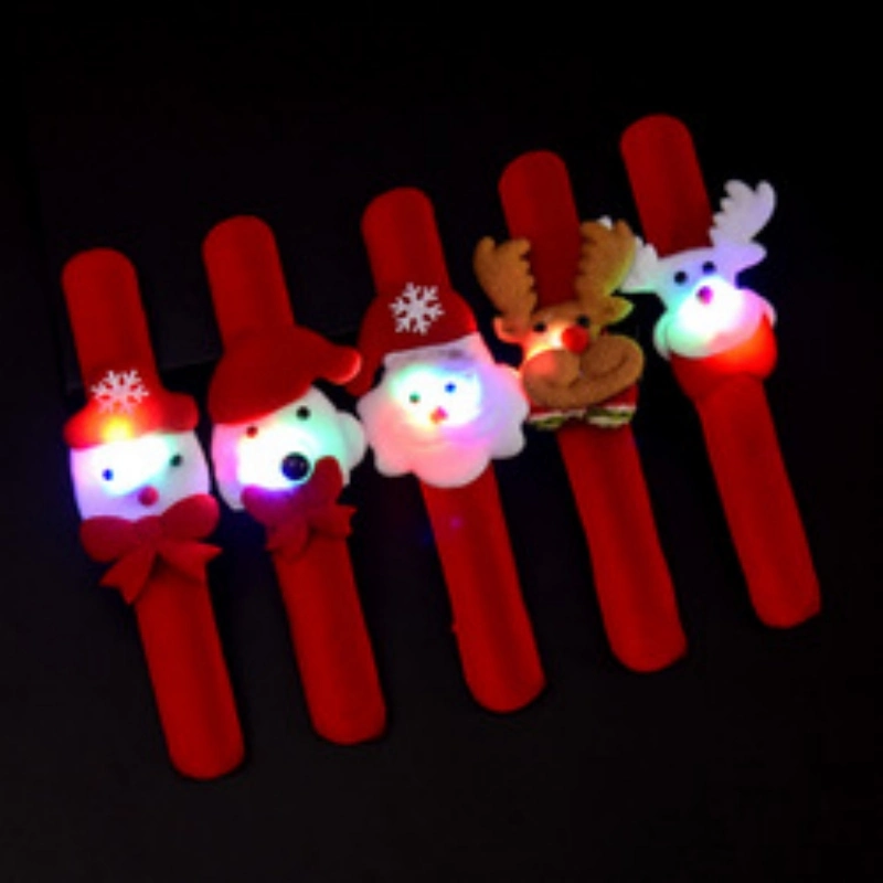 Cadeau de Noël Bracelets de poignet magnétiques lumineux à LED Slap Light Bangles Jouet.