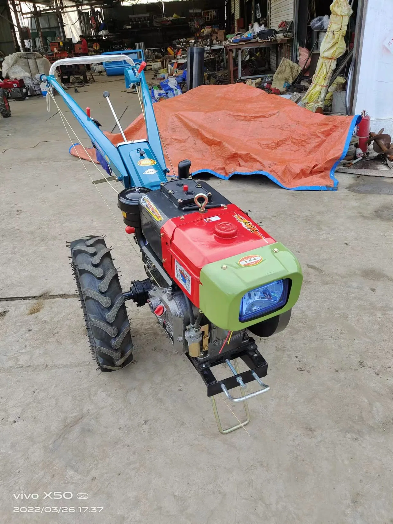 Diesel Mini Farming Agricultural Multi Functional Power Tiller15-32 HP Two Wheel Walking Tractors