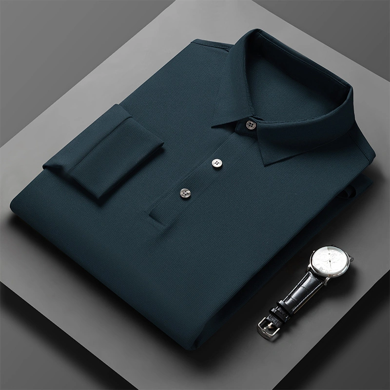 Großhandel Custom Design Hohe Qualität Plain Langarm Herren Golf Revers Poloshirt für Sport Männer Lässige Smart bestickt