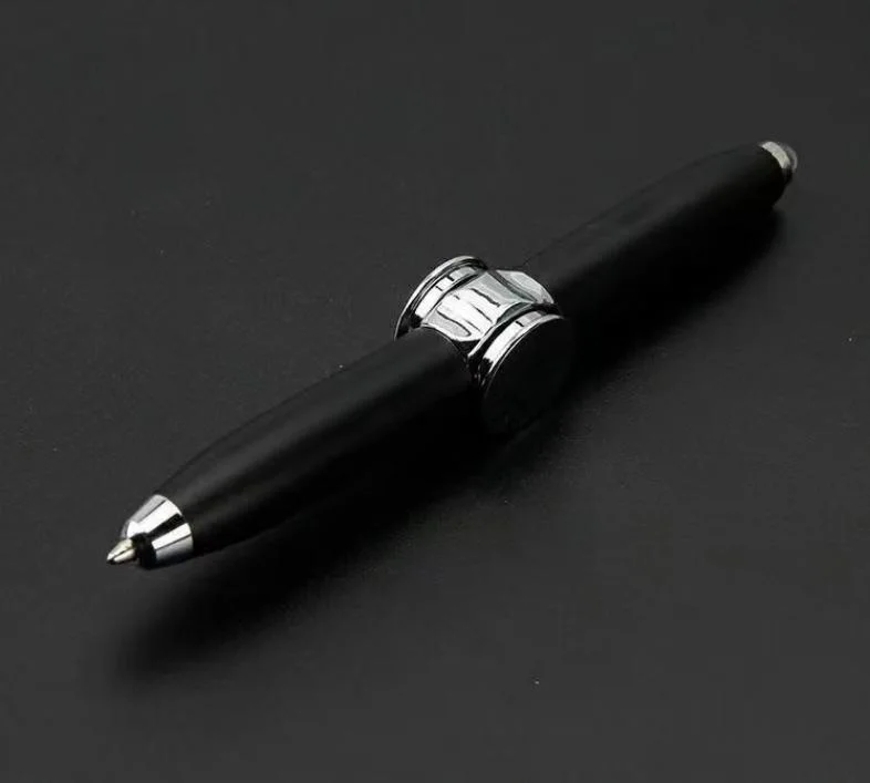 Creative LED Flash Rotary Pen for Students and Adults, Multifunctional Anti Stress Anxiety Gift Ballpoint Pen Business Pen