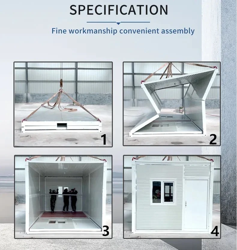 2023 Nouveau Pack plat Préfabriqué luxe Container House Mobile Living Maison à panneaux sandwich extensible pliable