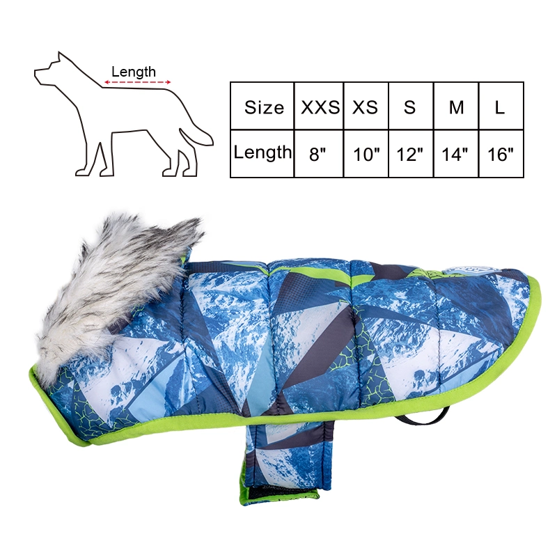 Rena Pet RPET Stylish Collections Printing Double-Side Winter Warm Soft Comfort Dog Clothes Coat