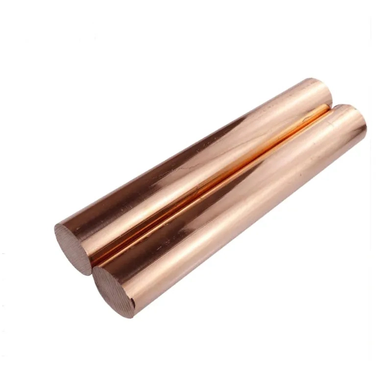 Barre en cuivre pur 99.99 % tige en cuivre solide ASTM C11000 cuivre Barre de mise à la terre