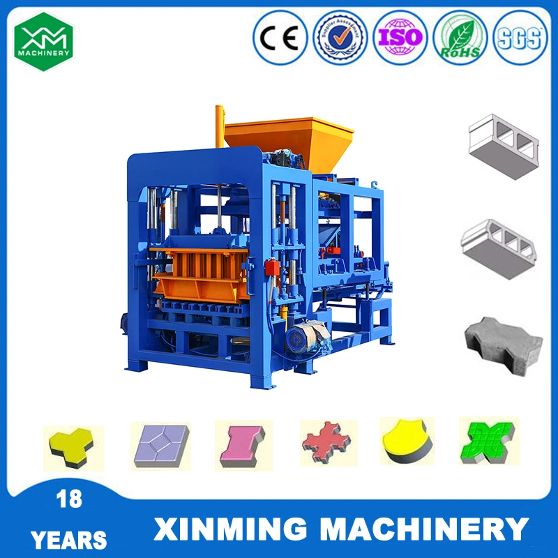 Qt4-15b Full Automatic Hydraulic Concrete Hollow Hourdis Curbstone Paver Block Automatic Brick Making Machine in Jamaica