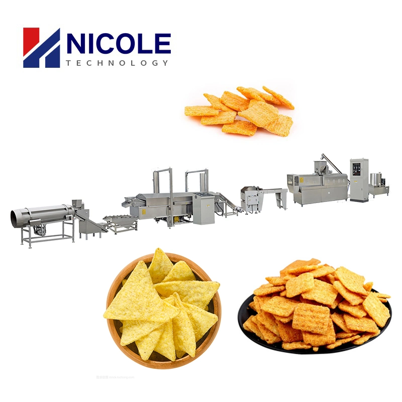 High quality/High cost performance  Bugles Chips Making Machine Frying Snacks Food Processing Line