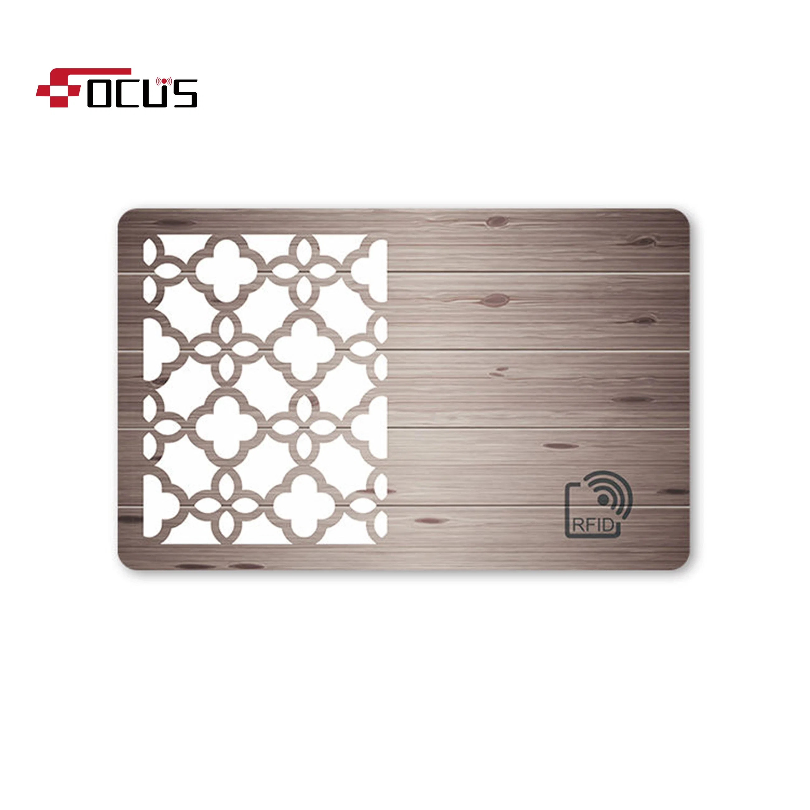 Карта ключа ISO MF 1K RFID Wooden Card Bamboo Hotel