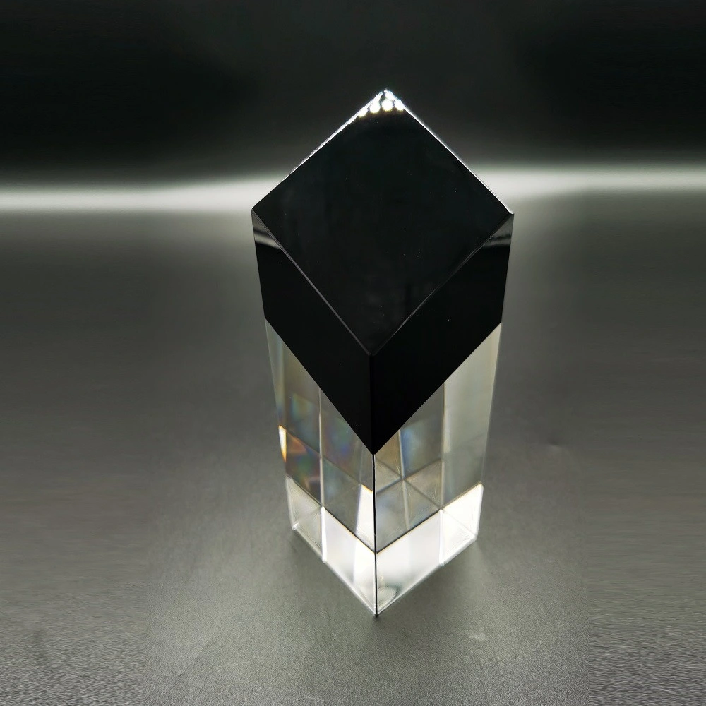 Crystal Trophy Empire Tower Award with Diamond Black Base