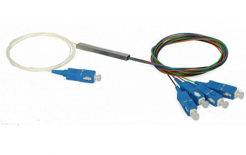 1X2 1X4 1X8 1X16 1X32 1X64 Optical Fiber with Sc/APC Connector Steel Tube Type PLC Splitter