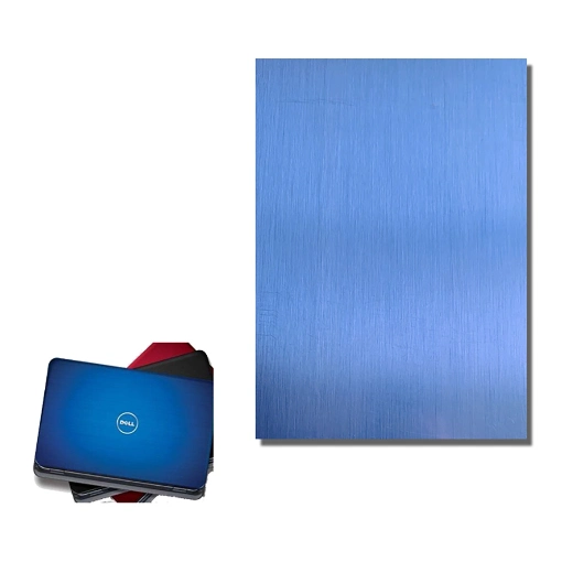 Blue Brushed Metal Color VCM Laminated Steel Sheet Suitable for Laptop Decoration